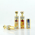 P134 4.3g low MOQ in stock ready to ship high quality luxury diamond head electroplated gold empty lipstick tube